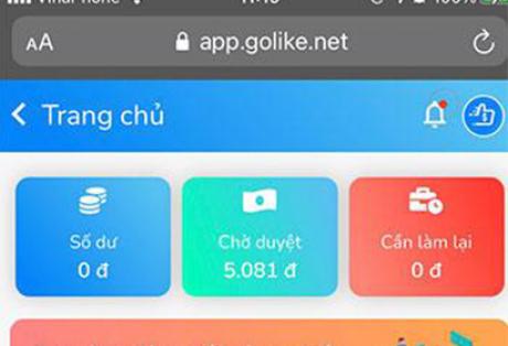 Giới thiệu & hướng dẫn kiếm tiền thêm online bằng app Golike